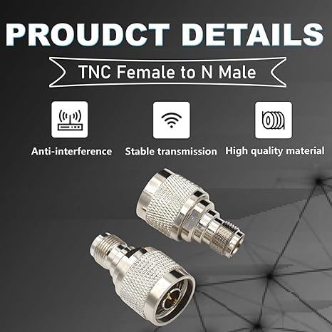 BNC Male Crimp Coaxial Adapter Connector for Cable RG58 -Pack -5