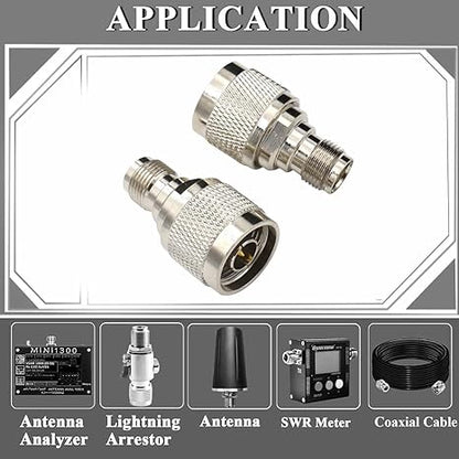BNC Male Crimp Coaxial Adapter Connector for Cable RG58 -Pack -5