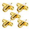 ABONIX SMA Female 2-Hole Flange Panel Mount RF Connector, Pack - 5