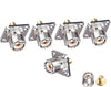 UHF Female to SMA Female 4-Hole Flange Panel Chassis Mount RF Coax Adapter - Pack - 5