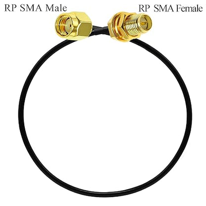 SMA Female to Dual TS9 Male Straight Low Loss RG174 RF Coaxial Cable 15cm (6 Inch) -Pack -1