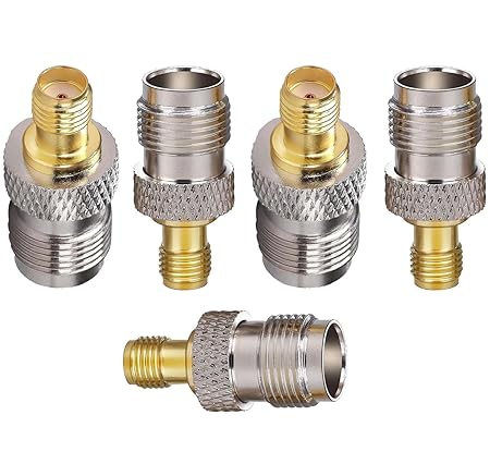 SMA Female to TNC Female Coax Connector Adapter (Pack of 5)