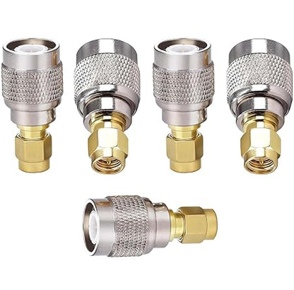 SMA Male to TNC Male Coax Adapter - Pack -5