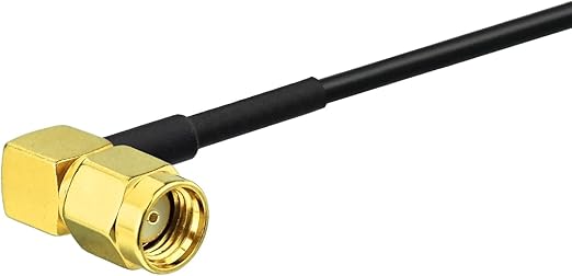 RP-SMA Male to RP-SMA Female Right Angle Extension Cable (3 Meter / 10ft) -Pack -1