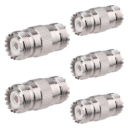 UHF Female to UHF Female Coaxial Adapter (Pack of 5)