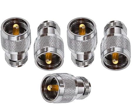 N-Type Female to UHF Male RF Coaxial Adapter (Pack of 5)