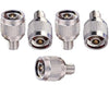 N Type Male to F Type Female RF Coax Adapter - Pack - 5
