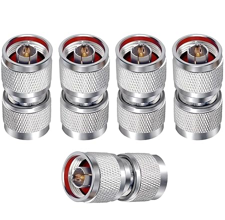 N Male to N Male RF Coax Adapter - Pack - 5