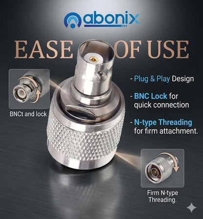 N Type Male To Bnc Female Jack Rf Coaxial Connector Pack Of 2