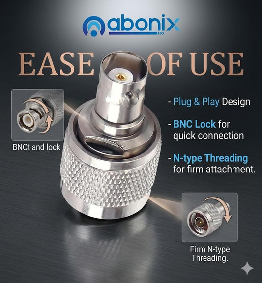 N Type Male To Bnc Female Jack Rf Coaxial Connector Pack Of 4