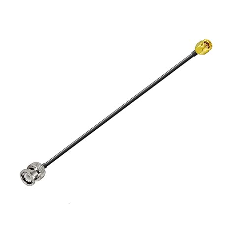 SMA Male to BNC Male RF Coaxial Cable – RG174 Adapter Cord, 15cm / 6in -Pack -1