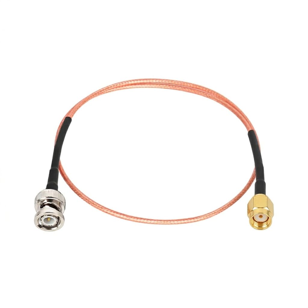 ABONIX BNC to RP-SMA Male 2FT RF Cable RG316 50 Ohm for Antenna, CCTV, SDR & LTE Devices - Pack- 1