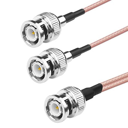 RG316 BNC Male to Dual Male 50Ohm Y Splitter 1 Feet (12 Inch) Jumper Cable