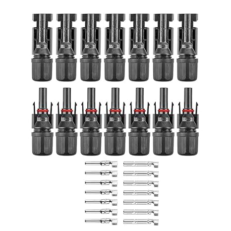 Solar MC4 Connector Kit – Waterproof Male & Female PV Cable Connectors - Pack - 7 Pairs