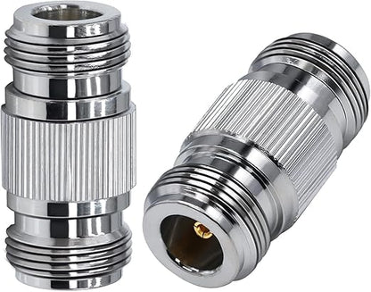N-Type Female to N-Type Female Coaxial Adapter (Pack of 2)