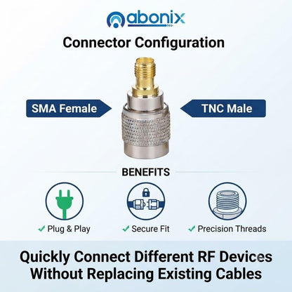 ABONIX SMA Female to TNC Male RF Adapter, Coaxial Connector- Pack- 2