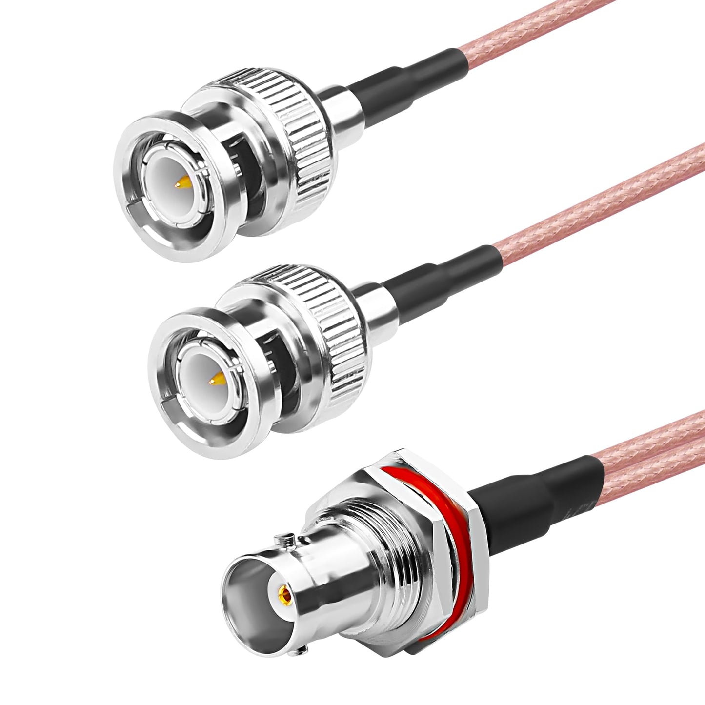 ABONIX RG316 BNC Female to Dual BNC Male Y Splitter Cable 30cm (1FT)