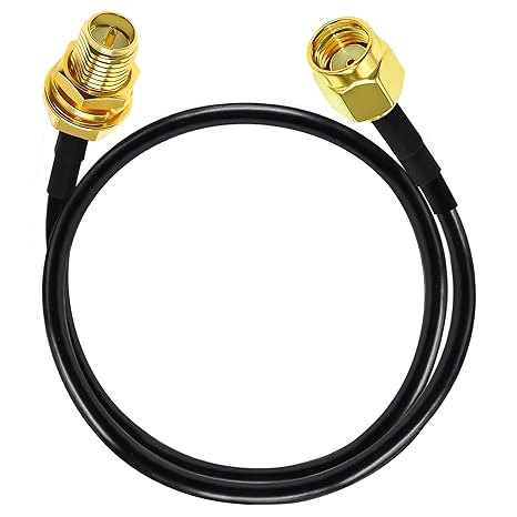 SMA Female to Dual TS9 Male Straight Low Loss RG174 RF Coaxial Cable 15cm (6 Inch) -Pack -1