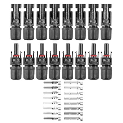 Solar MC4 Connector Kit – Waterproof Male & Female PV Cable Connectors - Pack - 8 Pairs
