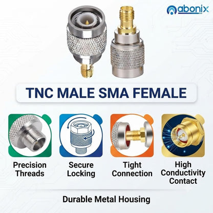 ABONIX SMA Female to TNC Male RF Adapter, Coaxial Connector- Pack- 2