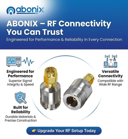 ABONIX SMA Male to N Female RF Coaxial Adapter Connector- Pack- 3