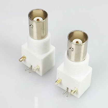 ABONIX BNC Female Right Angle PCB Mount Connector, 50 Ohm Panel Jack Adapter, Pack- 4