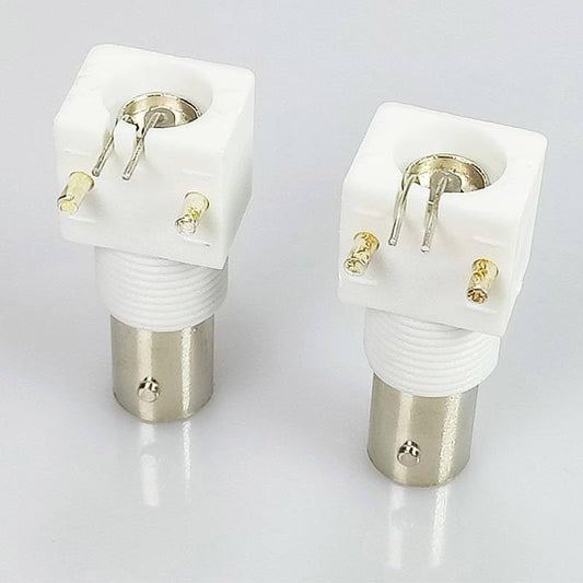 ABONIX BNC Female Right Angle PCB Mount Connector, 50 Ohm Panel Jack Adapter, Pack- 5