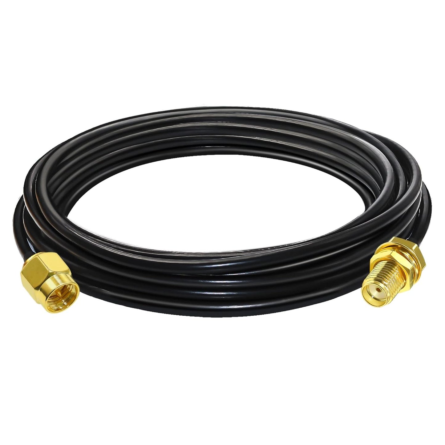 RG58 SMA Jumper Cable – 5M (16.4ft) Low Loss SMA Male to SMA Female Coaxial Extension Cable (Pack o 1)