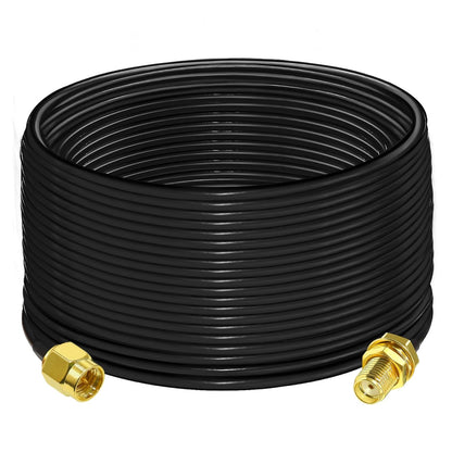 ABONIX RG58 SMA Male to SMA Female Coaxial Extension Cable (20M / 65.6ft)- Pack- 1