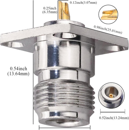 N Female 4 Hole Adapter N Female 4 Hole Adapter (Pack of 2)