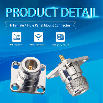 N Female 4 Hole Adapter N Female 4 Hole Adapter (Pack of 2)