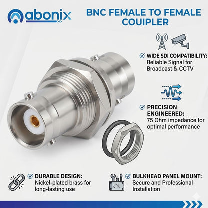 Bnc Female To Female Bulkhead Coax Adapter Pack Of 2