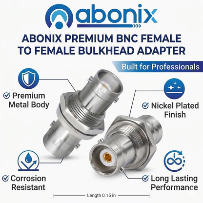 Bnc Female To Female Bulkhead Coax Adapter Pack Of 2