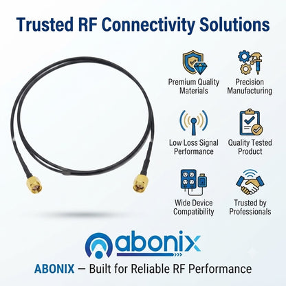 ABONIX SMA Male to SMA Male Cable 3M (9.9FT), RG174 50 Ohm