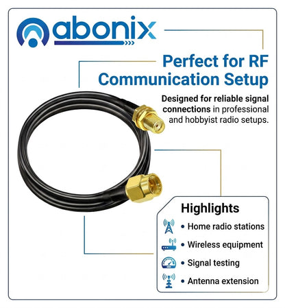 ABONIX RG58 SMA Male to SMA Female Extension Cable (2M / 6.6ft )- Pack- 1