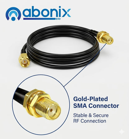 ABONIX RG58 SMA Male to SMA Female Extension Cable (2M / 6.6ft )- Pack- 1