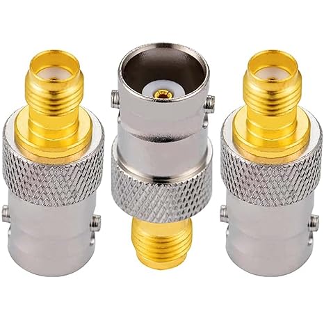 BNC Female to SMA Female Coax Adapter - Pack - 3