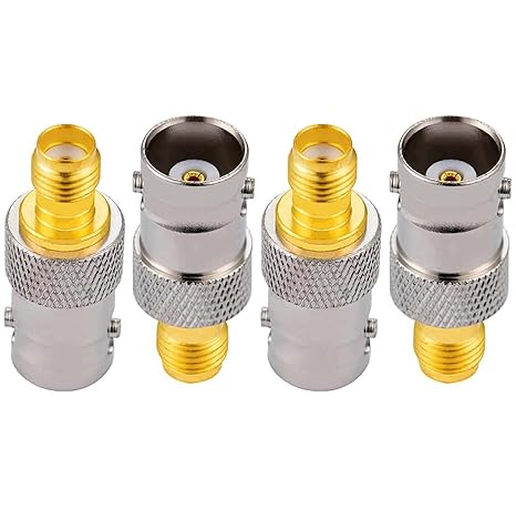 BNC Female to SMA Female Coax Adapter - Pack - 4