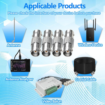 BNC Female to BNC Female Barrel Coax Adapter - Pack - 3