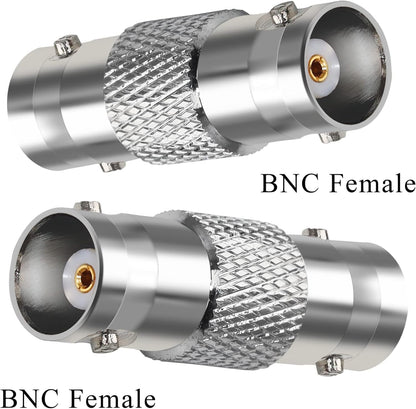 BNC Female to BNC Female Barrel Coax Adapter - Pack - 2