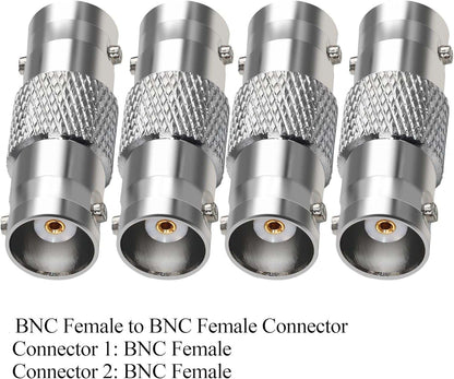 BNC Female to BNC Female Barrel Coax Adapter - Pack - 2