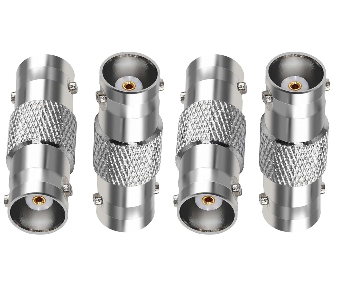 BNC Female to BNC Female Barrel Coax Adapter - Pack - 4