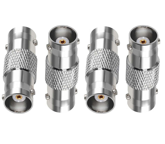 BNC Female to BNC Female Barrel Coax Adapter - Pack - 4