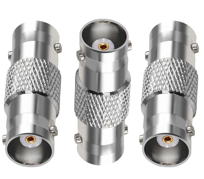 BNC Female to BNC Female Barrel Coax Adapter - Pack - 3