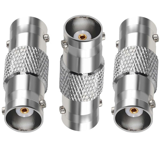 BNC Female to BNC Female Barrel Coax Adapter - Pack - 3