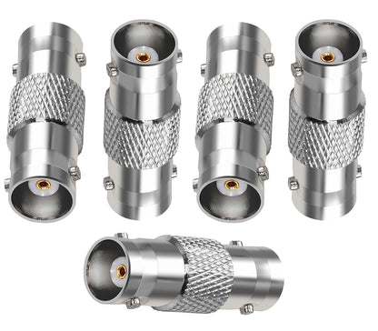 BNC Female to BNC Female Barrel Coax Adapter - Pack - 5
