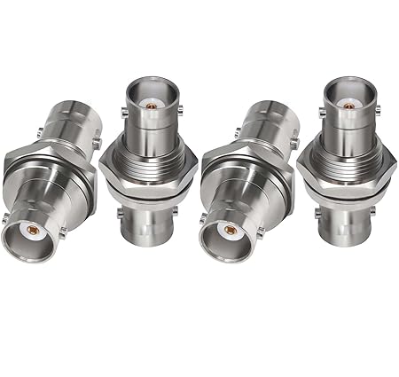 BNC Female to Female Bulkhead Coax Adapter - Pack - 4