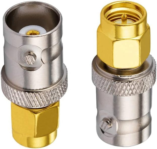 BNC Female to SMA Male Coax Adapter - Pack - 2