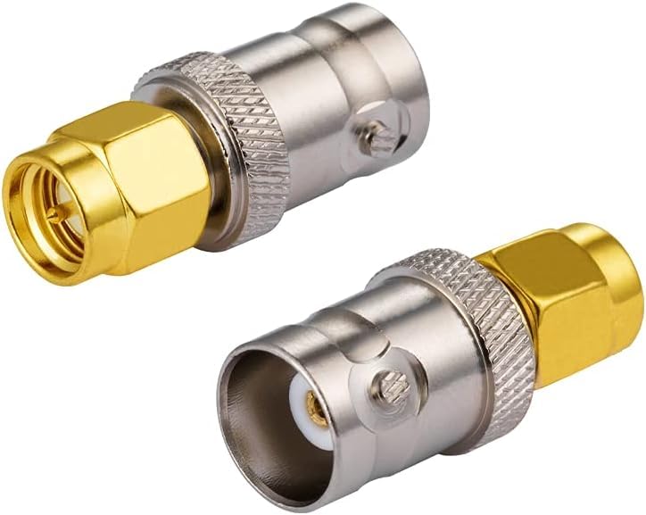 BNC Female to SMA Male Coax Adapter - Pack - 2