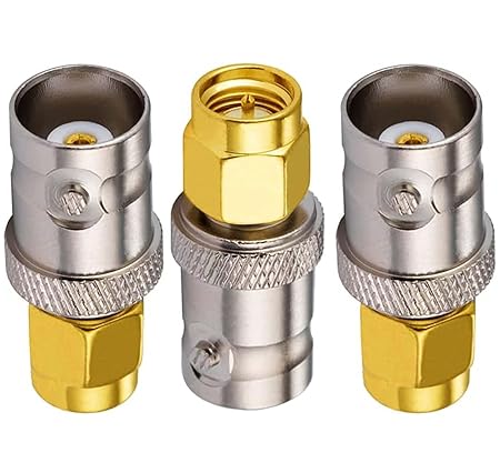 BNC Female to SMA Male Coax Connector Adapter (Pack of 3)